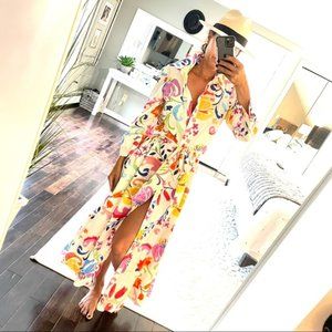 Zara Floral Maxi Dress - Multicolor